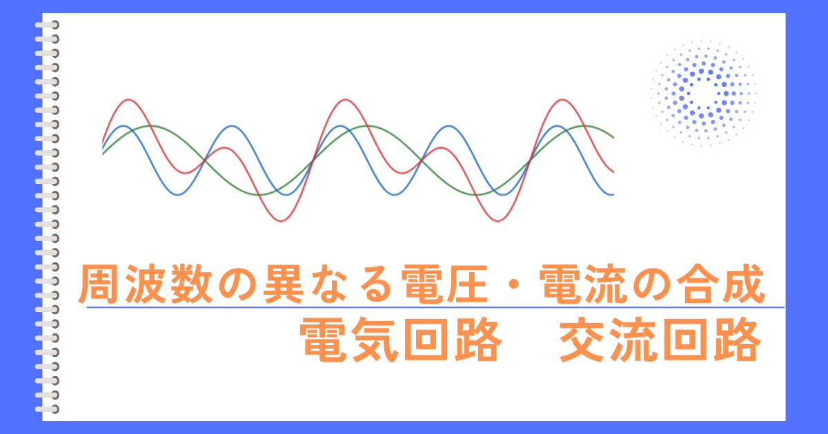 周波数の異なる電圧・電流の合成